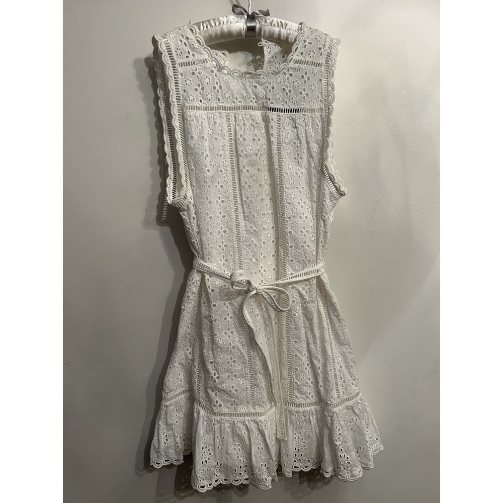 Kavari AU‎ Women's  Cotton White Eyelet Dress Size Medium